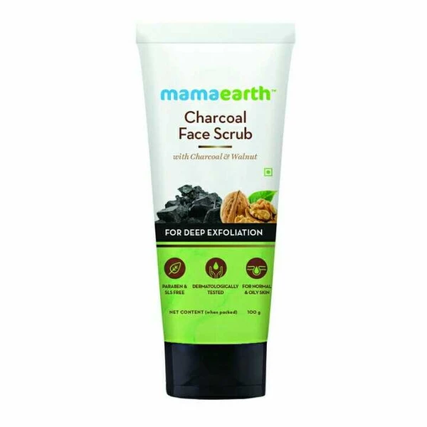 MamaEarth Charcoal Face Scrub 100gm