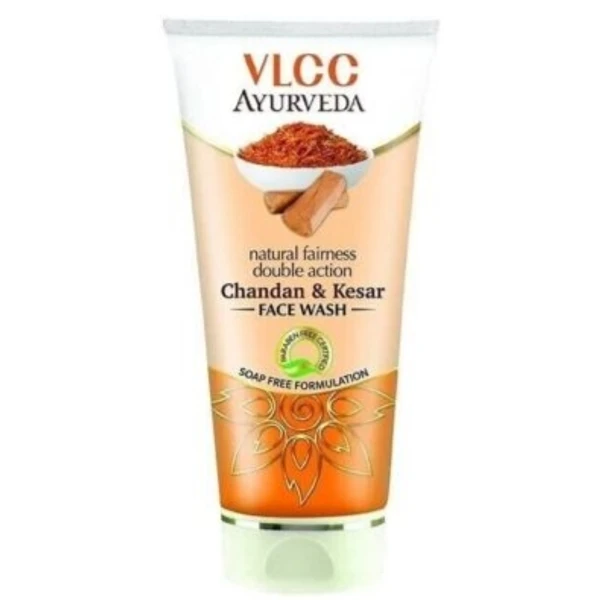 VLCC Ayurveda Chandan & Kesar Natural Fairness Double Action Face Wash 100 ml