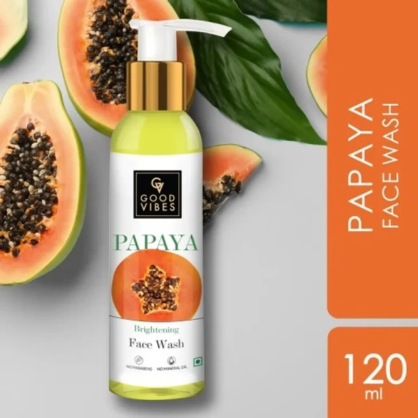 Good Vibes Papaya Brightening Face Wash 120 ml