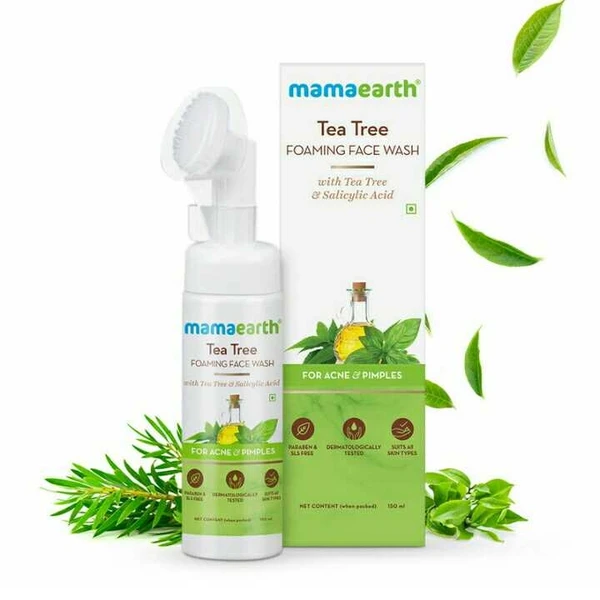Mamaearth Tea Tree Foaming Face Wash with Tea Tree & Salicylic Acid for Acne & Pimples – 150ml