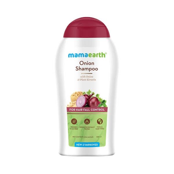 Mamaearth Onion Hair Fall Shampoo for Hair Growth & Hair Fall Control, with Onion Oil & Plant Keratin 200ml