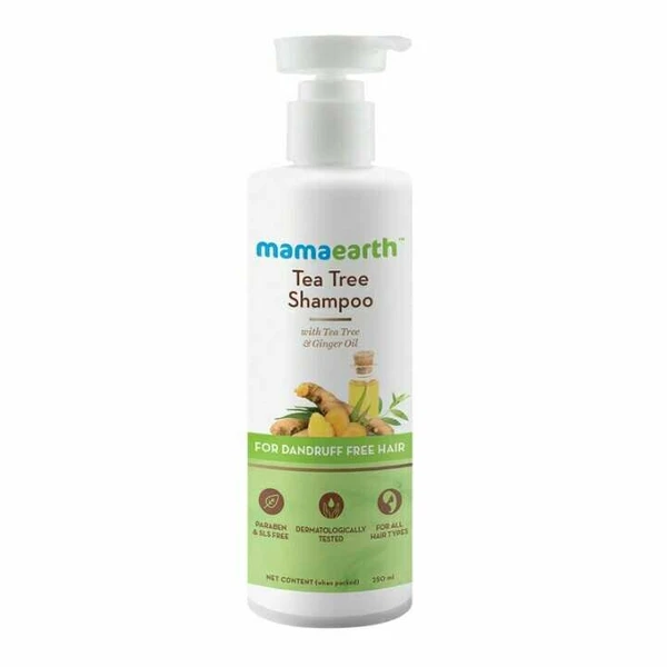 Mamaearth Tea Tree Anti Dandruff Shampoo, With Tea Tree & Ginger Oil, 250ml