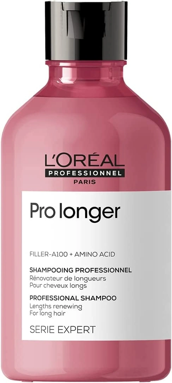 Loreal Professionnel Pro Longer Shampoo for Long Hair with Thinned Ends, With Filler-A100 and Amino Acid, Serie Expert, 300 ml