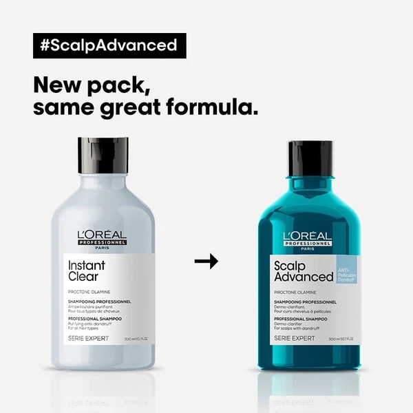 Loreal Professionnel Scalp Advanced Anti-Dandruff Dermo-Clarifier Shampoo - Formerly Instant Clear 300Ml