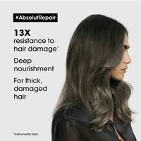 Loreal  Professionnel Serie Expert Absolut Repair Shampoo | for Dry and Damaged Hair| Provides Deep Conditioning & Strength | with Gold Quinoa & Wheat Protein Loreal Professionnel Serie Expert Absolut Repair Shampoo,300ml