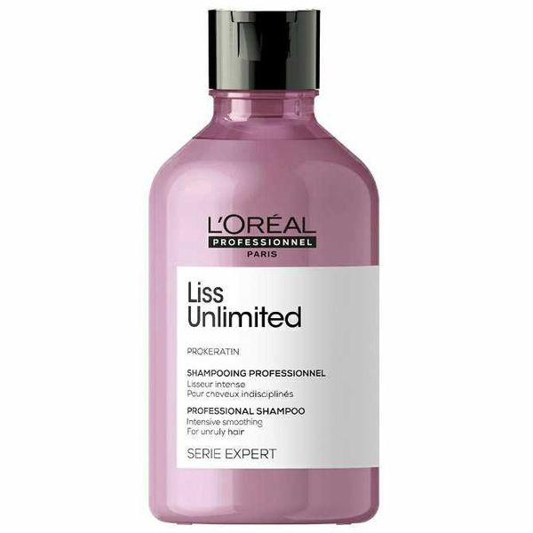 Loreal  Professionnel Serie Expert Liss Unlimited Shampoo | For Frizz-free Hair | Smoothens hair, controls frizz & adds shine | With Prokeratin complex,300ml