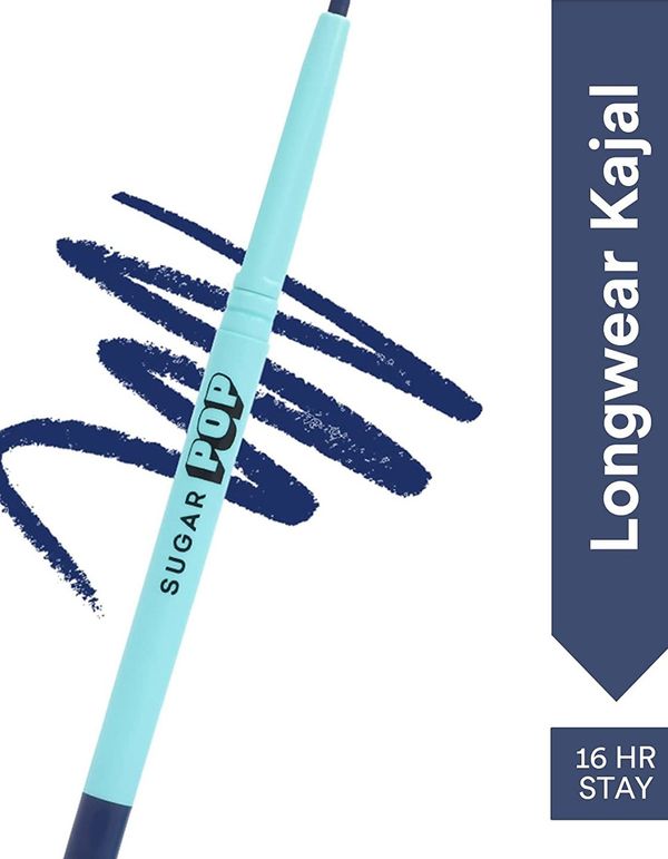 SUGAR POP Longwear Kajal - 02 Blue - Intense Blue Kohl Kajal for Women  SUGAR POP Longwear Kajal - 02 Blue -