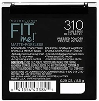 Maybelline New York Fit Me Matte Poreless Powder, 310 Sun Beige, 0.29 oz/8.5g