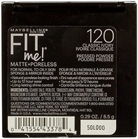 Maybelline New York Fit Me Matte Poreless Powder, 120 Classic Ivory, 8.5g