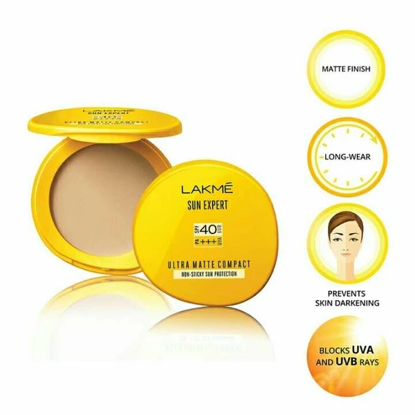 Lakmé Sun Expert Ultra Matte Spf 40 Pa+++ Compact, Non Greasy Non Sticky