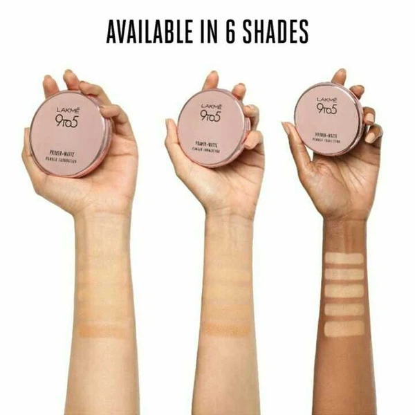 Lakmé 9 To 5 Primer + Matte Powder Foundation Compact, Natural Light/cream