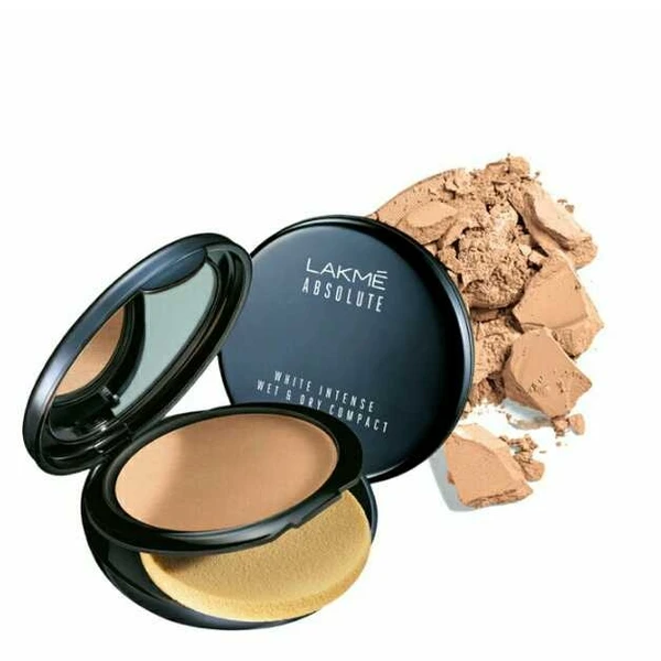 Lakmé Absolute White Intense Wet and Dry Compact, Almond Honey, 9g