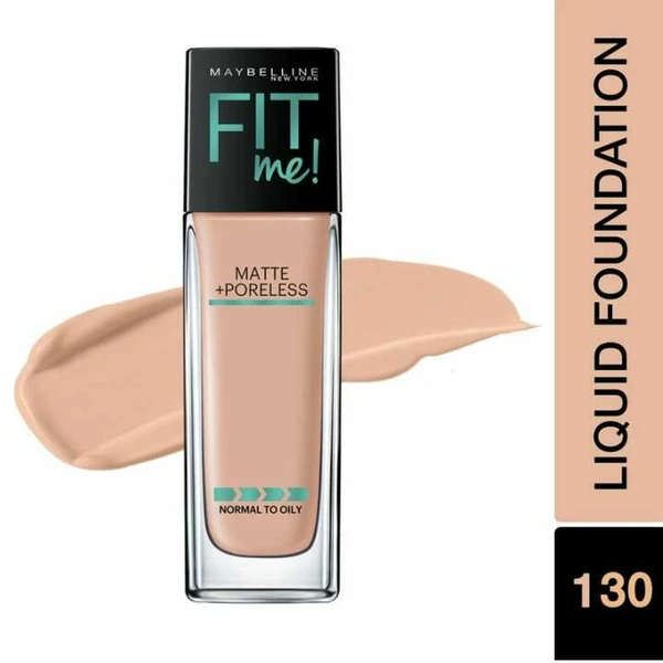 Maybelline New York Fit Me Matte+Poreless Liquid Foundation,130