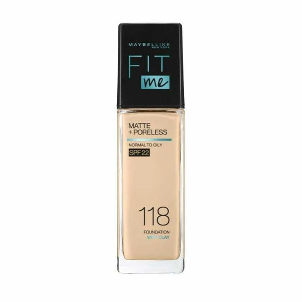 Maybelline New York Fit Me Matte+Poreless Liquid Foundation 118