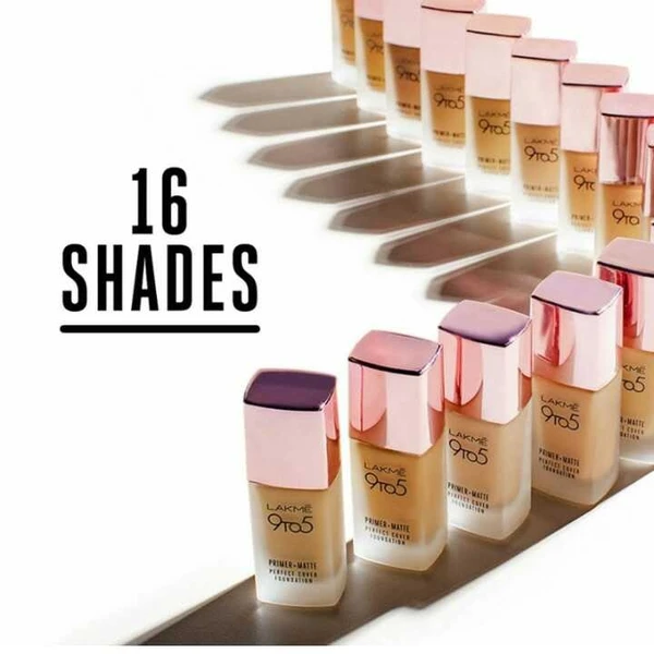 Lakmé 9To5 Primer + Matte Perfect Cover Foundation,( N260)