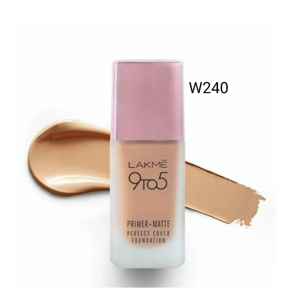 Lakmé 9To5 Primer + Matte Perfect Cover Foundation, ( W240 K