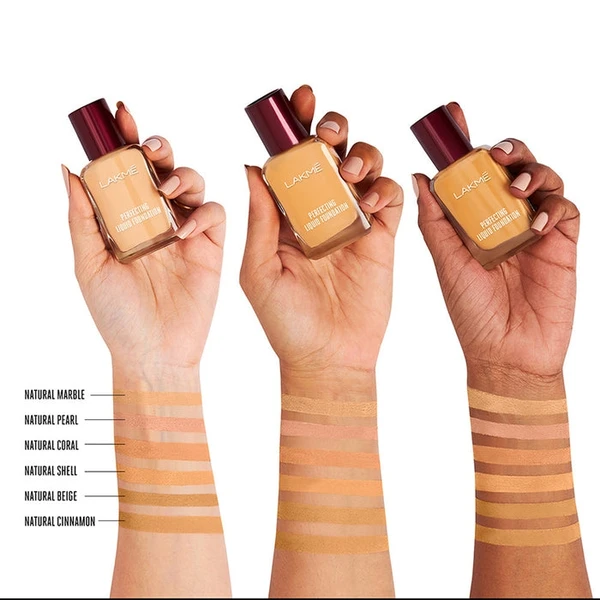 Lakme Perfecting Liquid Foundation, Shell Natural