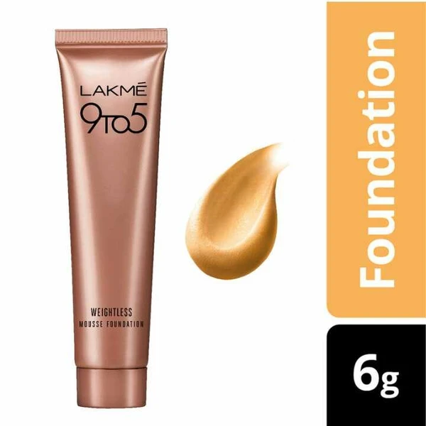 Lakmé 9 To 5 Weightless Mousse Foundation,Beige vanilla ,6gm