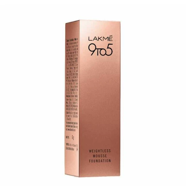 Lakmé 9 To 5 Weightless Mousse Foundation,Beige vanilla ,6gm