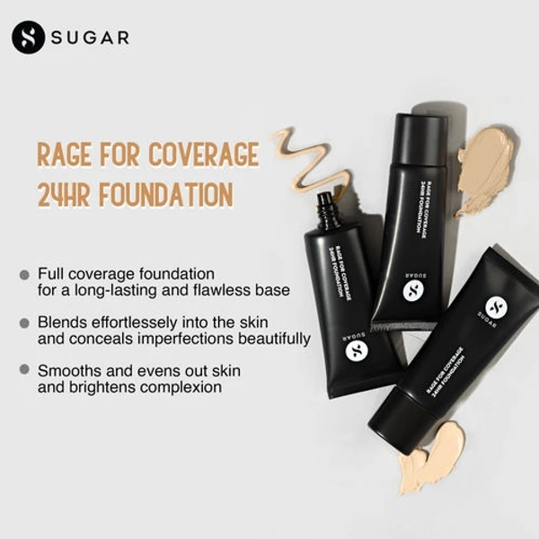 SUGAR Rage For Coverage 24hr Foundation - 35 Frappe (25ml)