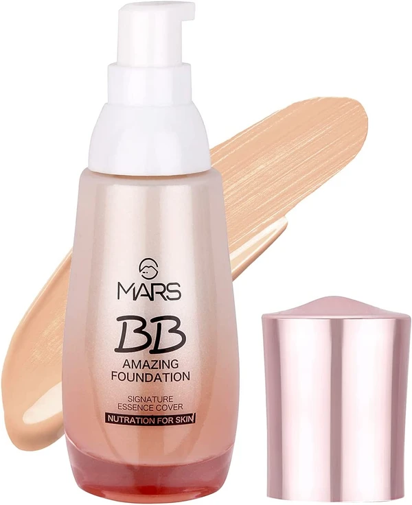 MARS BB Foundation  MARS BB Amazing  BB foundation shade 104, 60 ml Matte Finish