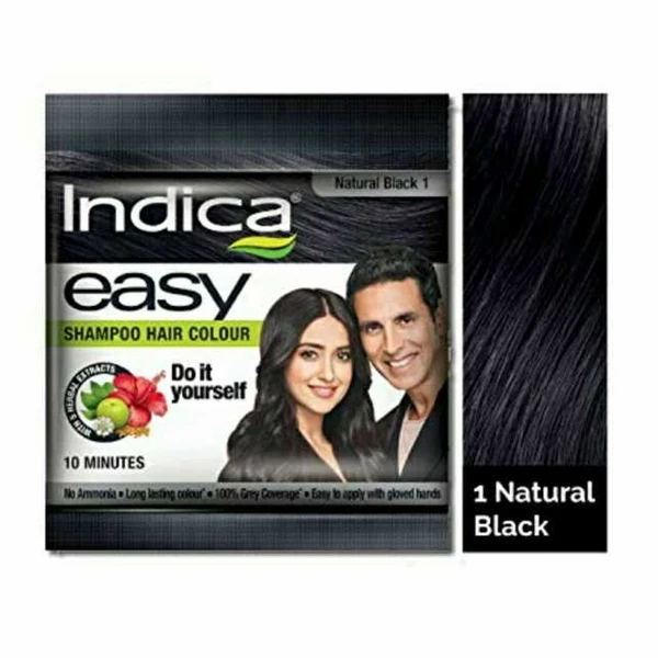 Indica Easy Hair Color Natural Blac Chine Indica Easy Hair Color Natural Black, 25ml