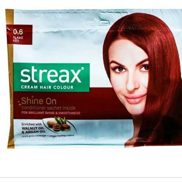 Streax Cream Hair Colour for Women & Men |Flam Red 45gm
