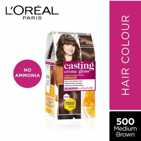 L'Oreal Paris Casting Creme Gloss Hair Color,  Medium Brown 500 L'Oreal Paris Casting Creme Gloss Hair Color,  Medium Brown500