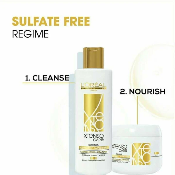  Loreal Xtenso Care Sulfate-free Masque | For all hair types | Gently cleanses, controls frizz and adds shine | With Keratin Repair and Asta-Care *without sulfate surfactants 200ml Loreal Xtenso Care Sulfate-Free Masque 200ml 