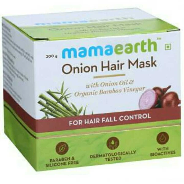  Mamaearth Onion Hair Mask with Onion hair Oil & Organics bamboo Vinegar For hair Control  Mamaearth Onion Hair Mask with Onion hair Oil & Organics bamboo Vinegar For hair Control 200gm