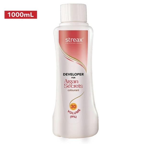 Streax Professional Developer for Argan Secrets Colourant - 30 Volume 9% (1000ml)