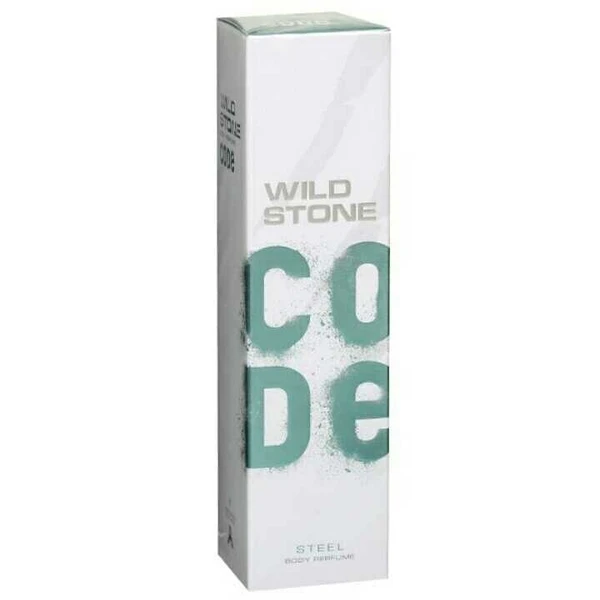 Wild Stone Code Steel No Gas Body Perfume for Men, Long Lasting Refreshing Fragrance for Office Wear -120 ml
