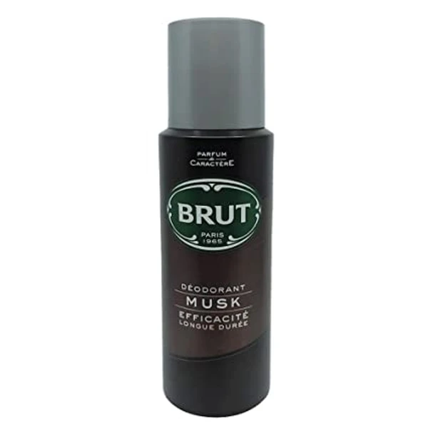 Brut Deodorant Spray for Men, Musk, Authentic, Distinctive, Masculine, Elegant Musky Fragrance, Long Lasting Deo, for All Skin Types, 200 ml