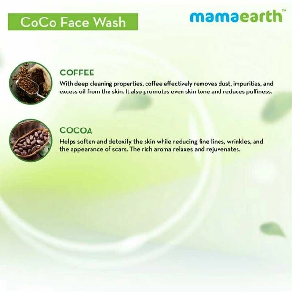 Mamaearth CoCo Face Wash for Women, with Coffee & Cocoa for Skin Awakening – 100ml