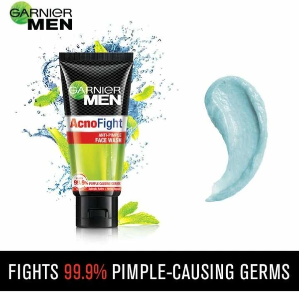 Garnier Acno Fight Face Wash 150ml  Garnier Men Acno Fight Anti-Pimple Face wash, 150ml 