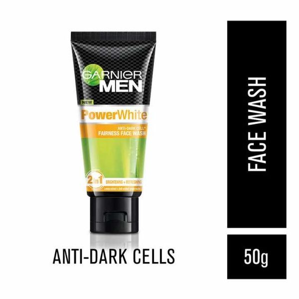 Garnier Men Power White Anti-Dark Cells Fairness Face Wash, 50g