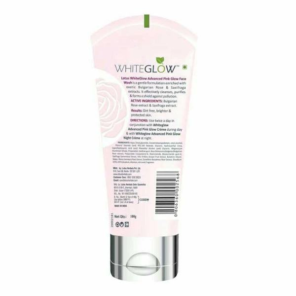 LOTUS HERBALS WhiteGlow Advanced Pink Glow face wash(100gm)