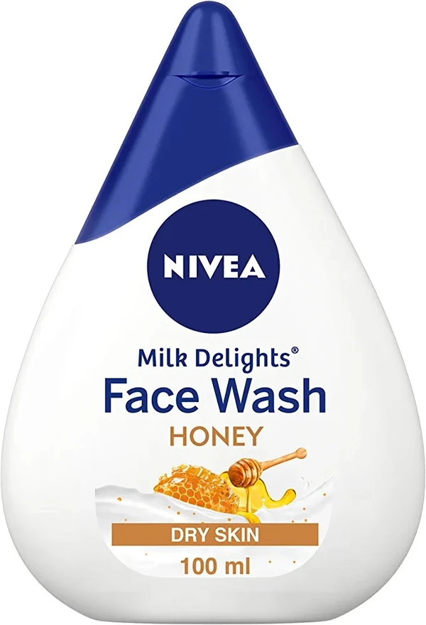 Nivea, Milk Delights Honey Nivea Women Face Wash For Dry Skin, Milk Delights Honey, 100ml