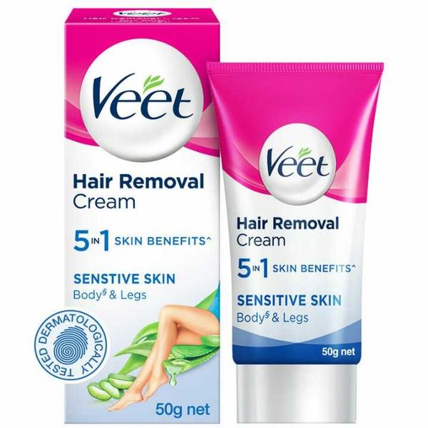 Veet Silk & Fresh Hair Removal Cream, Sensitive Skin - 50gm Veet Silk & Fresh Hair Removal Cream, Sensitive Skin -50gm