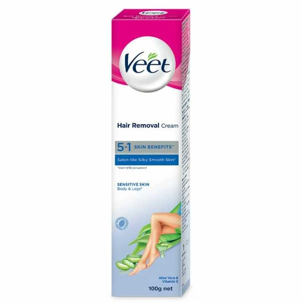 Veet Silk & Fresh Hair Removal Cream, Sensitive Skin - 100gm  Veet Silk & Fresh Hair Removal Cream, Sensitive Skin 100gm 