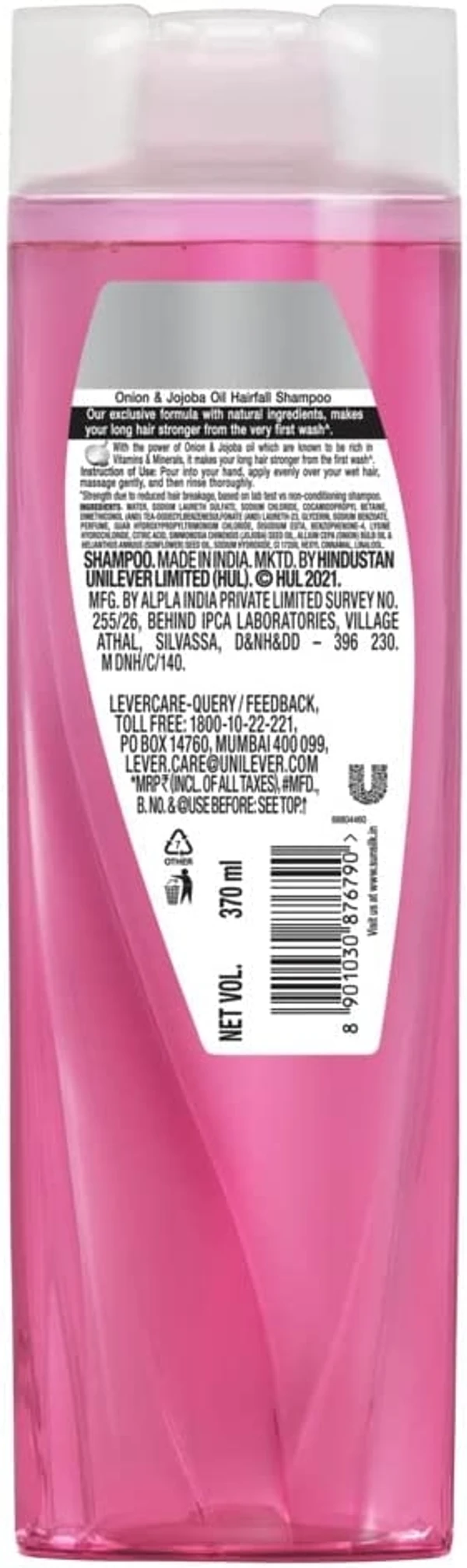 Sunsilk Hairfall Shampoo with Onion & Jojoba Oil,340ml Sunsilk Hairfall Shampoo with Onion & Jojoba Oil 340ml