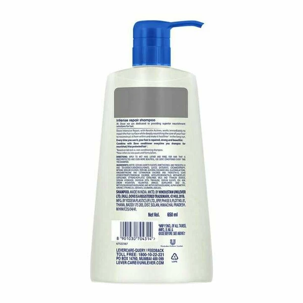 Dove Shampoo  Dove Intense Repair Shampoo 640ml