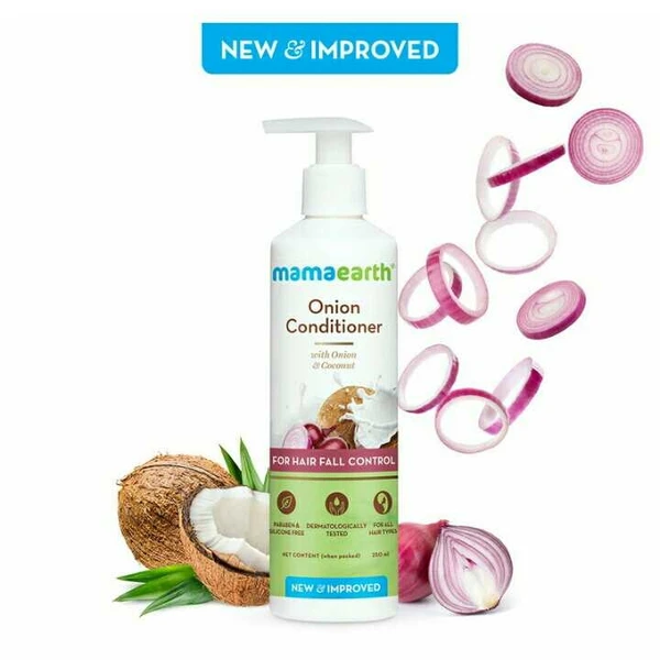 Mamaearth Onion Conditioner for Hair Growth & Hair Fall Control with Coconut Oil 250ml