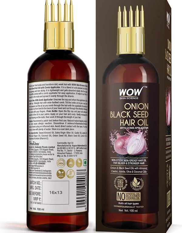 WOW Skin Science Onion Oil - Black Seed 200ml 