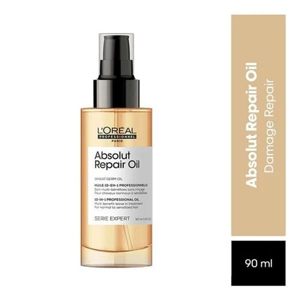 Loreal professional Absolute Serum  Loreal Professionnel Absolut Repair Oil 10-In-1 Multi-benefit Serum For Dry and Damaged Hair(90ml)