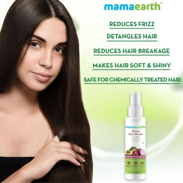 Mamaearth Onion Hair Serum with Onion & Biotin for Strong Frizz -Free Hair (100ml)