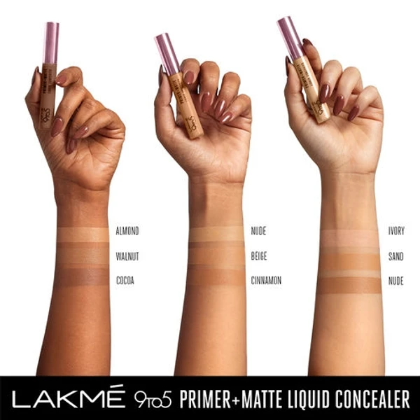 Lakme 9to5 Primer + Matte Liquid Concealer - 20 Nude