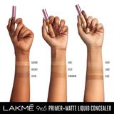 Lakme 9to5 Primer + Matte Liquid Concealer - 20 Nude