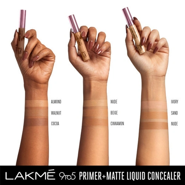 Lakme 9to5 Primer + Matte Liquid Concealer - 24 Beige