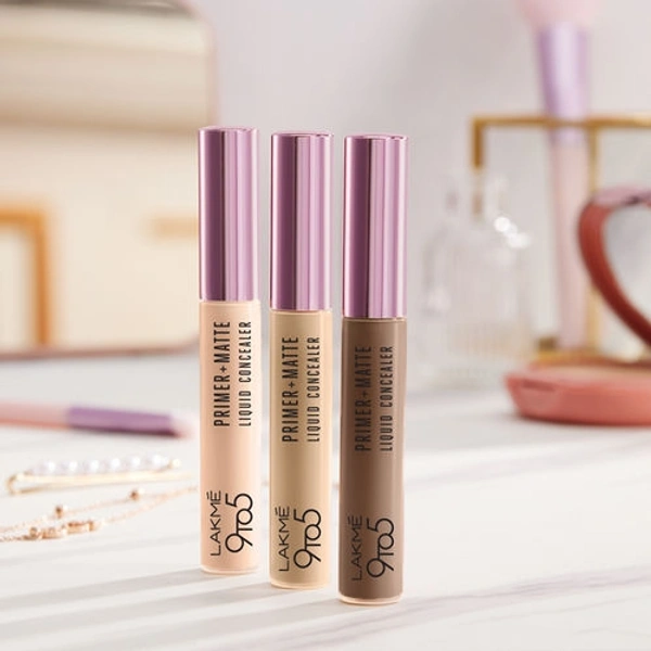 Lakme 9to5 Primer + Matte Liquid Concealer - 24 Beige